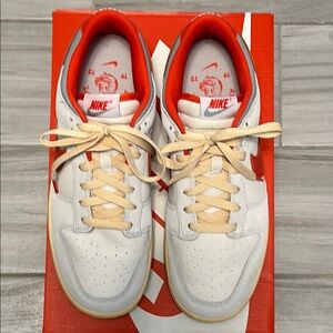 Nike White and Red Athletic Shoes